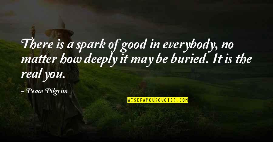 Best Waiting Movie Quotes By Peace Pilgrim: There is a spark of good in everybody, Best Waiting Movie Quotes By Peace Pilgrim: There is a spark of good in everybody,