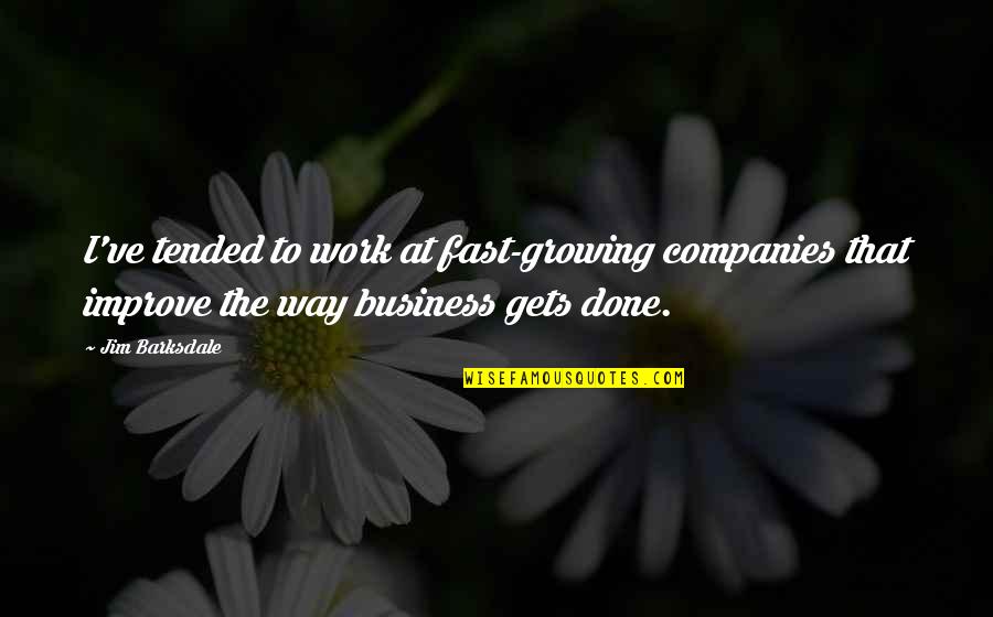 Best Way To Improve Quotes By Jim Barksdale: I've tended to work at fast-growing companies that