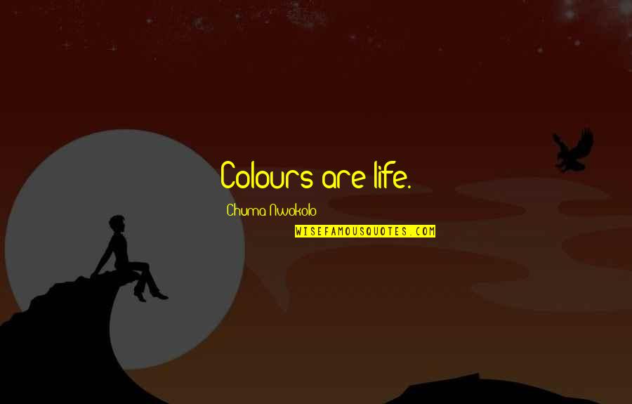 Best Westlife Quotes By Chuma Nwokolo: Colours are life.