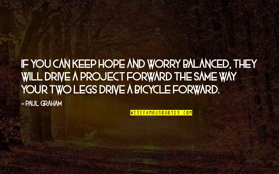 Best Will Graham Quotes By Paul Graham: If you can keep hope and worry balanced,