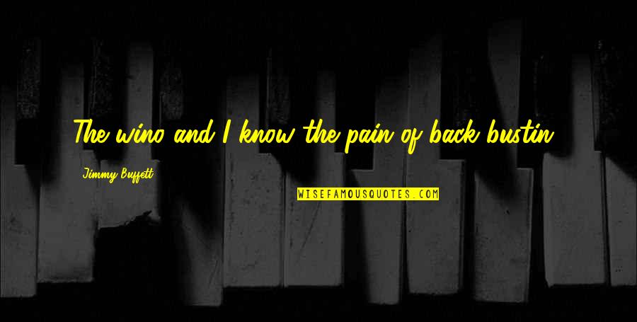 Best Wishes And Goodbye Quotes By Jimmy Buffett: The wino and I know the pain of Best Wishes And Goodbye Quotes By Jimmy Buffett: The wino and I know the pain of