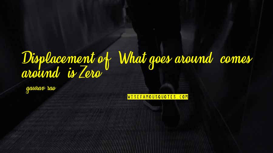 Best Witty Funny Quotes By Gaurav Rao: Displacement of 'What goes around, comes around' is