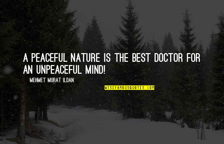 Best Words Of Wisdom Quotes By Mehmet Murat Ildan: A peaceful nature is the best doctor for