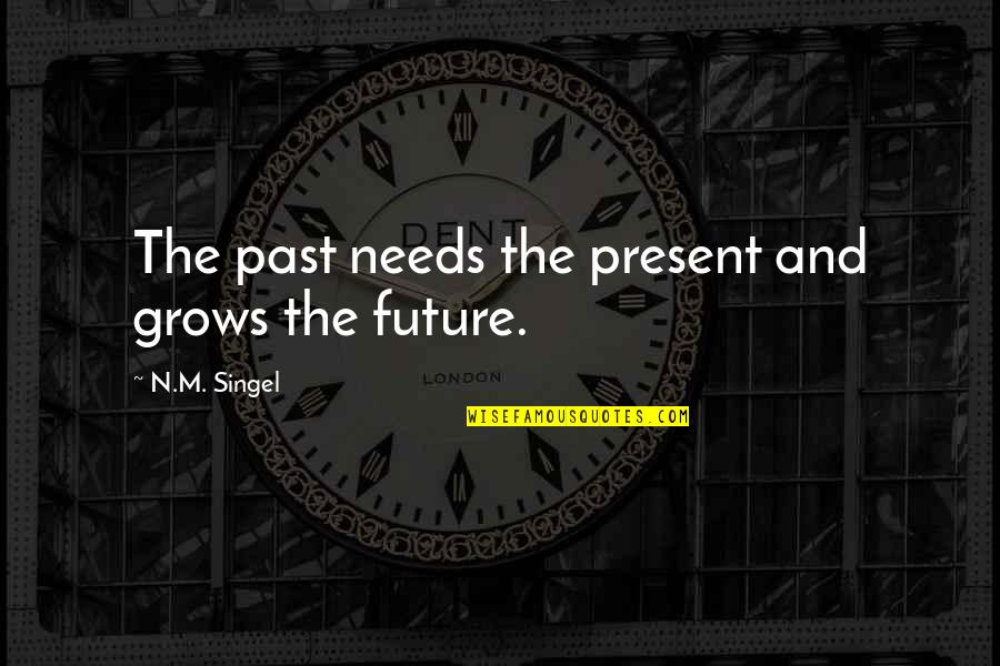 Best Ya Fantasy Quotes By N.M. Singel: The past needs the present and grows the Best Ya Fantasy Quotes By N.M. Singel: The past needs the present and grows the