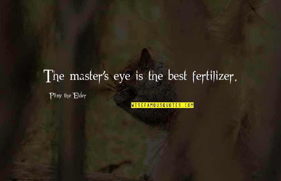 Best's Quotes By Pliny The Elder: The master's eye is the best fertilizer.