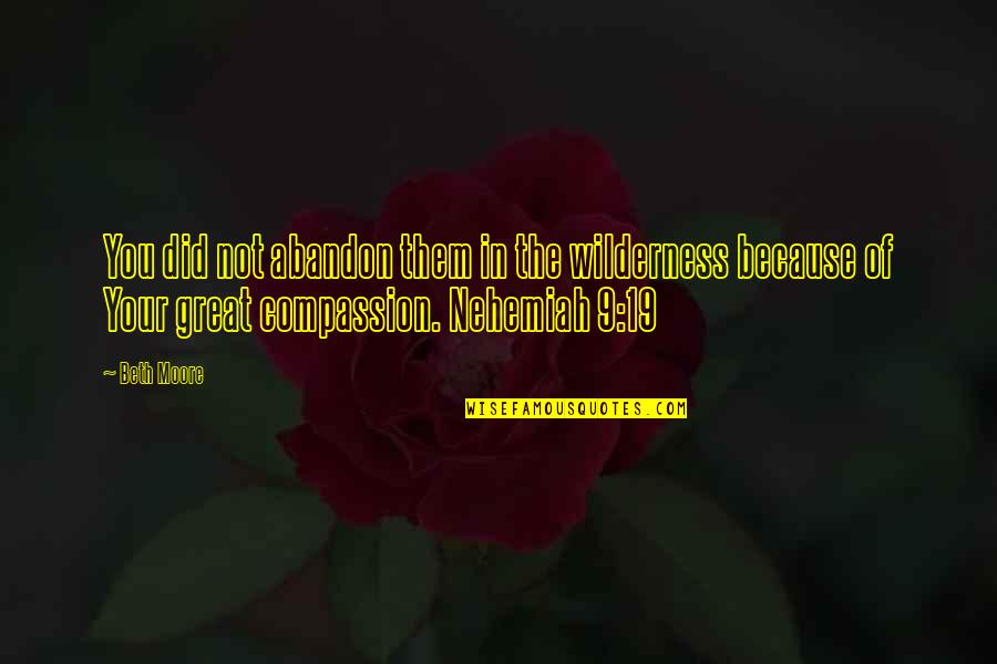Beth Moore Quotes By Beth Moore: You did not abandon them in the wilderness Beth Moore Quotes By Beth Moore: You did not abandon them in the wilderness