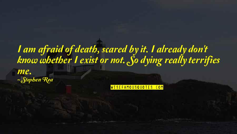 Betonbasket Quotes By Stephen Rea: I am afraid of death, scared by it.