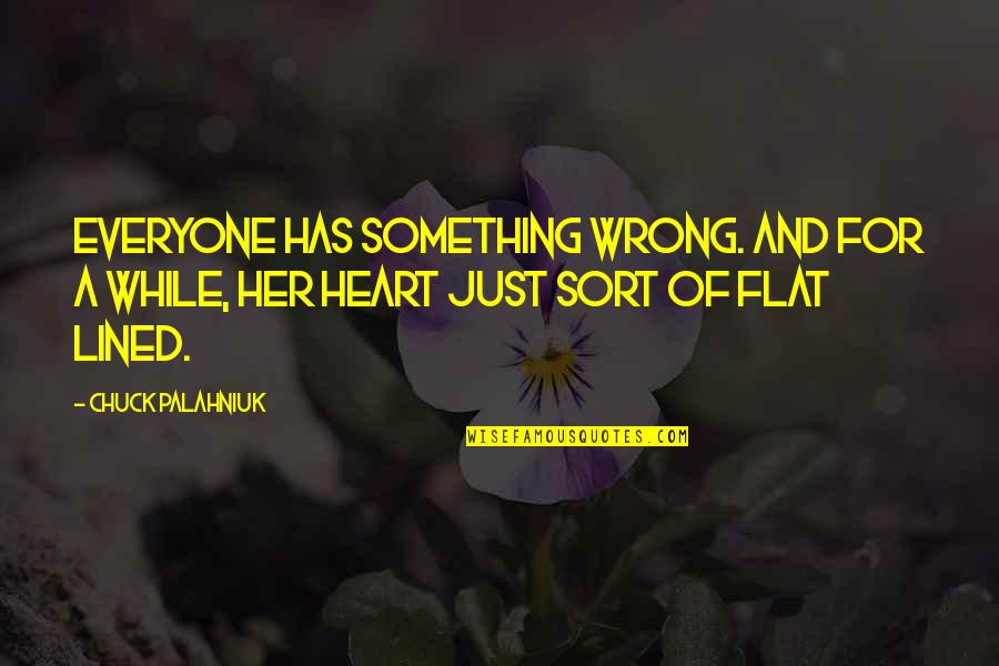 Betrayal And Revenge Quotes By Chuck Palahniuk: Everyone has something wrong. And for a while,