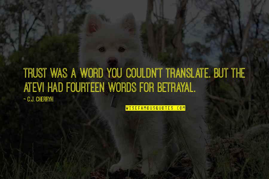 Betrayal Of Trust Quotes By C.J. Cherryh: Trust was a word you couldn't translate. But