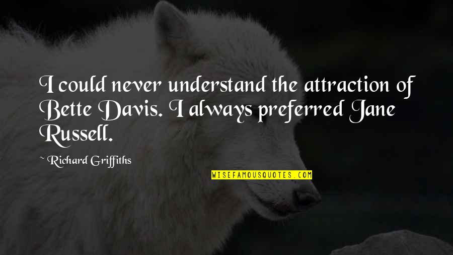 Bette Davis Quotes By Richard Griffiths: I could never understand the attraction of Bette