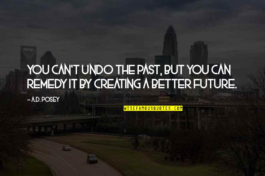 Better Future Quotes By A.D. Posey: You can't undo the past, but you can