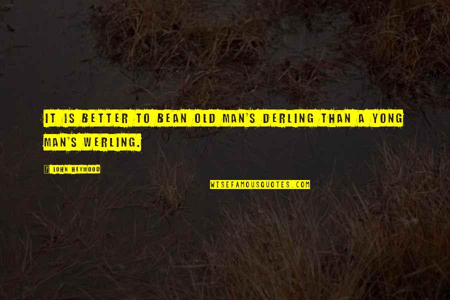 Better Man Quotes By John Heywood: It is better to beAn old man's derling