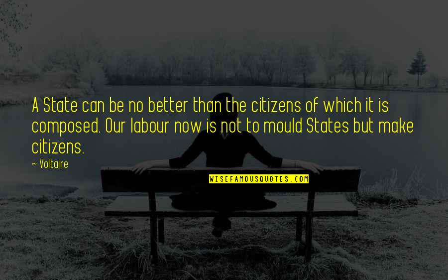 Better Now Quotes By Voltaire: A State can be no better than the