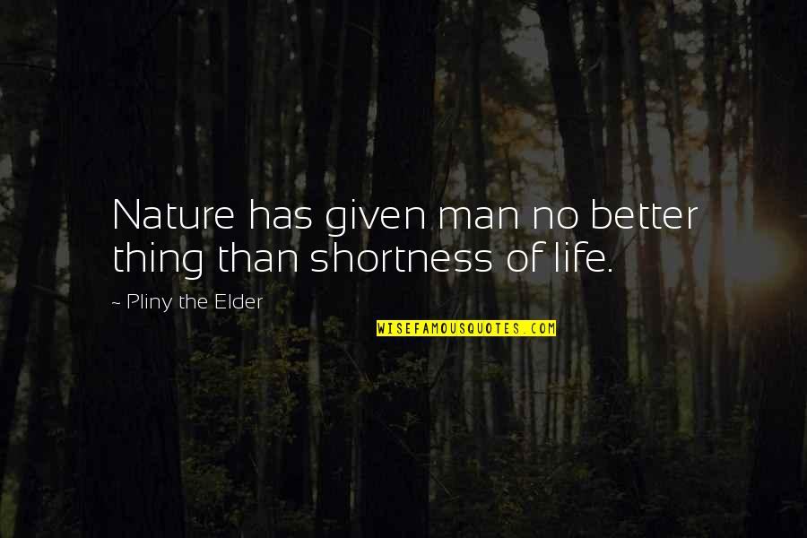 Better Off Without A Man Quotes By Pliny The Elder: Nature has given man no better thing than