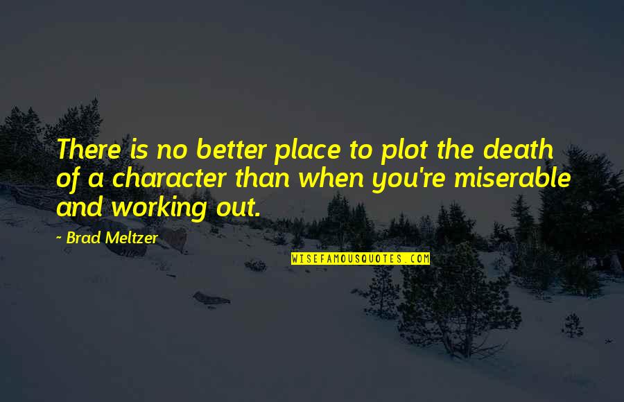 Better Out There Quotes By Brad Meltzer: There is no better place to plot the
