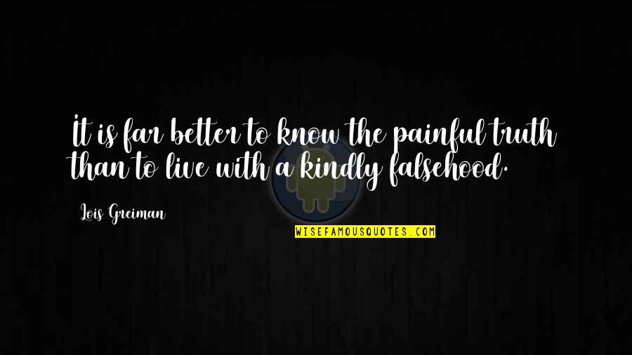 Better To Know Quotes By Lois Greiman: It is far better to know the painful