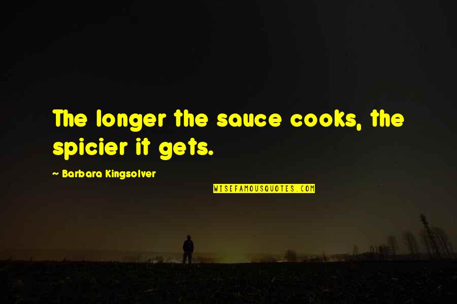 Better With Age Quotes By Barbara Kingsolver: The longer the sauce cooks, the spicier it