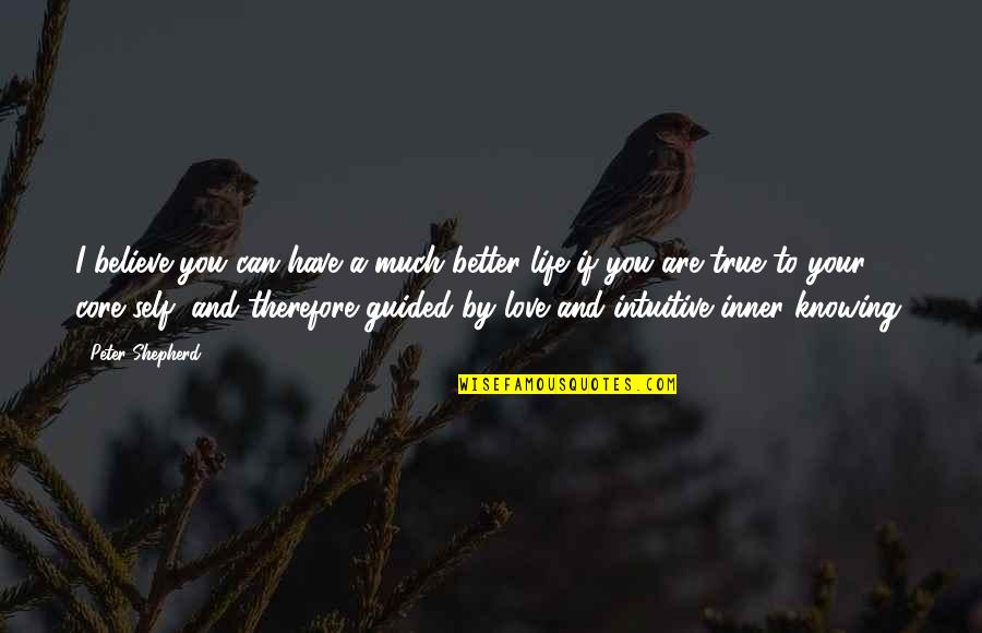Better Your Life Quotes By Peter Shepherd: I believe you can have a much better