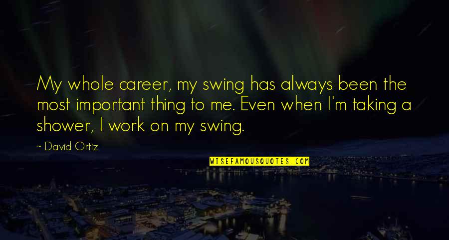 Bettering Oneself Quotes By David Ortiz: My whole career, my swing has always been