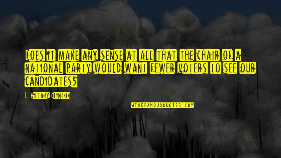 Bettinas Los Gatos Quotes By Hillary Clinton: Does it make any sense at all that Bettinas Los Gatos Quotes By Hillary Clinton: Does it make any sense at all that