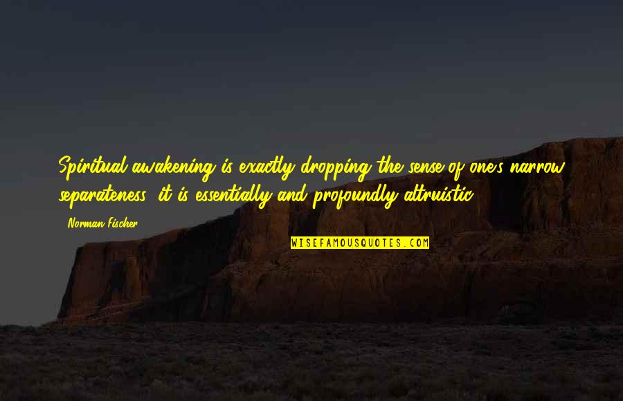 Bettina's Quotes By Norman Fischer: Spiritual awakening is exactly dropping the sense of Bettina's Quotes By Norman Fischer: Spiritual awakening is exactly dropping the sense of