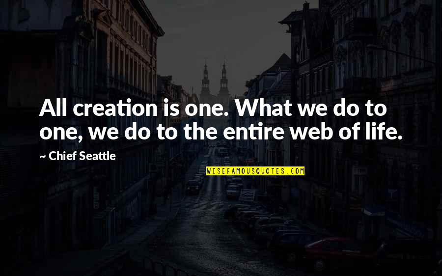 Betty Macdonald Quotes By Chief Seattle: All creation is one. What we do to