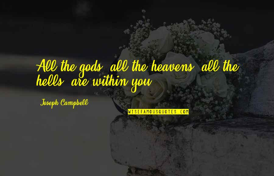 Beuford Garner Quotes By Joseph Campbell: All the gods, all the heavens, all the Beuford Garner Quotes By Joseph Campbell: All the gods, all the heavens, all the