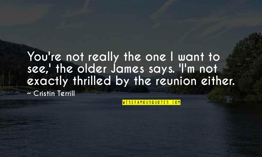Bevels Quotes By Cristin Terrill: You're not really the one I want to