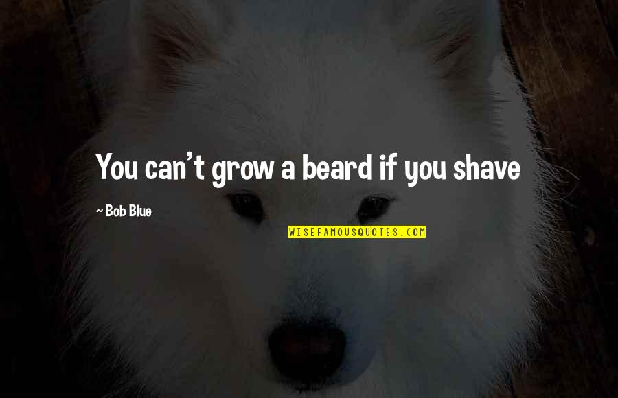 Beveren Rabbits Quotes By Bob Blue: You can't grow a beard if you shave Beveren Rabbits Quotes By Bob Blue: You can't grow a beard if you shave