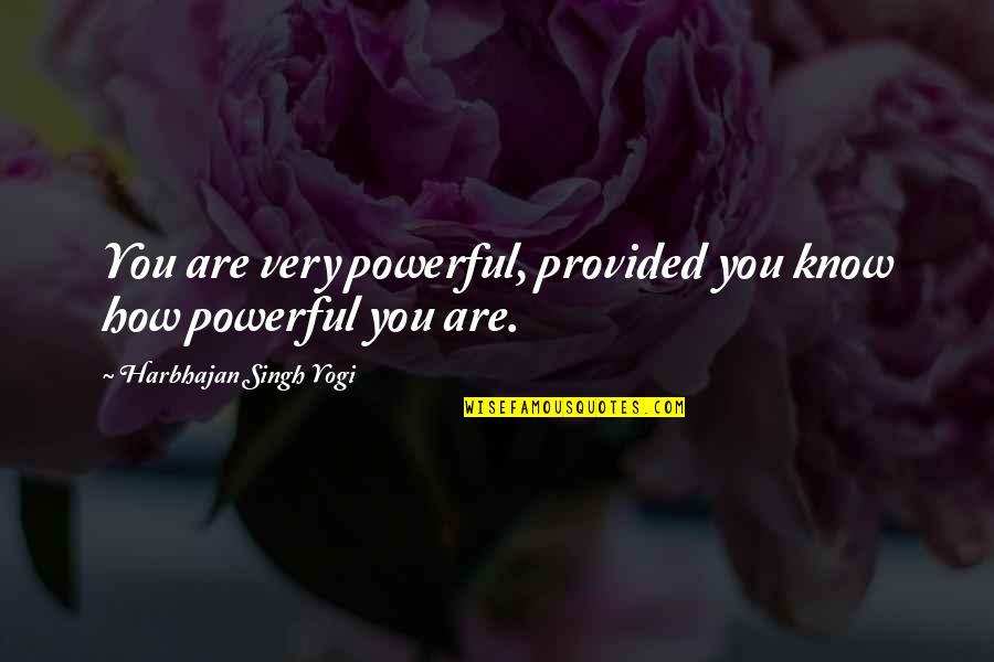 Beveren Rabbits Quotes By Harbhajan Singh Yogi: You are very powerful, provided you know how Beveren Rabbits Quotes By Harbhajan Singh Yogi: You are very powerful, provided you know how