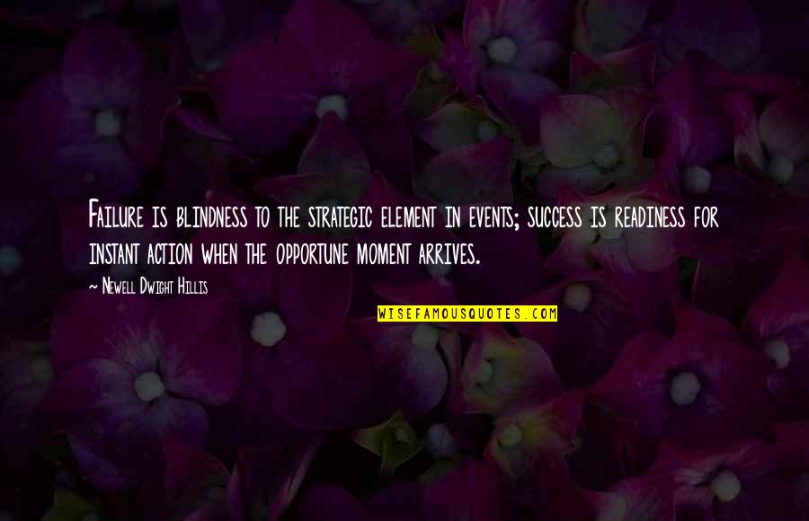 Beverlie Mae Quotes By Newell Dwight Hillis: Failure is blindness to the strategic element in Beverlie Mae Quotes By Newell Dwight Hillis: Failure is blindness to the strategic element in