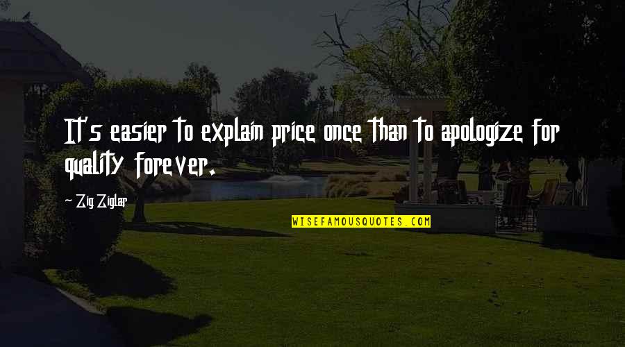 Bevolking Belgie Quotes By Zig Ziglar: It's easier to explain price once than to
