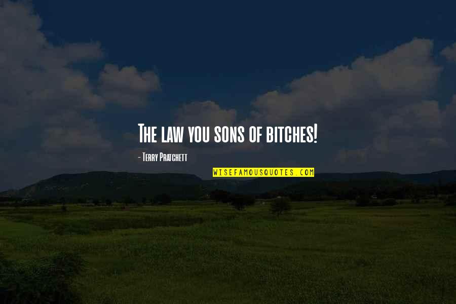 Beydane Quotes By Terry Pratchett: The law you sons of bitches!
