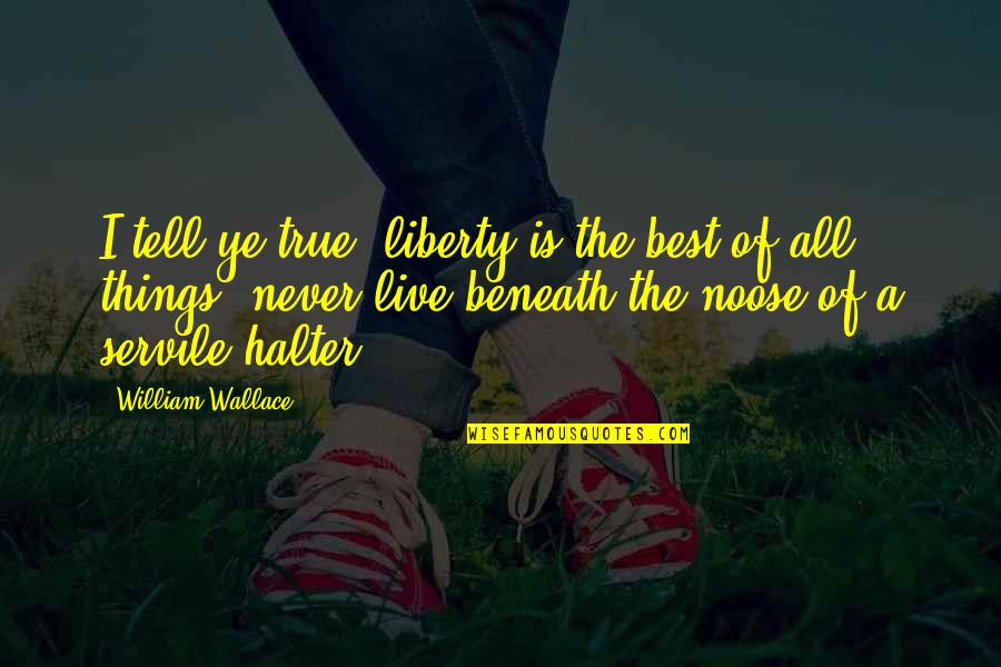 Beyluxe Quotes By William Wallace: I tell ye true, liberty is the best