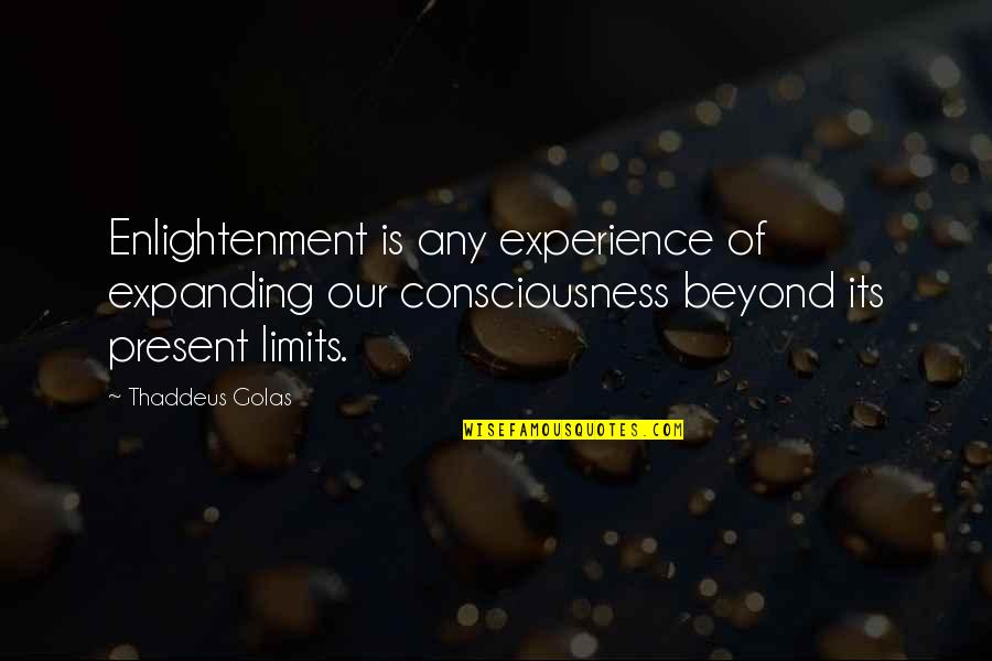 Beyond All Limits Quotes By Thaddeus Golas: Enlightenment is any experience of expanding our consciousness