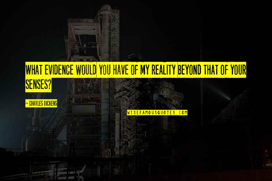 Beyond Reality Quotes By Charles Dickens: What evidence would you have of my reality