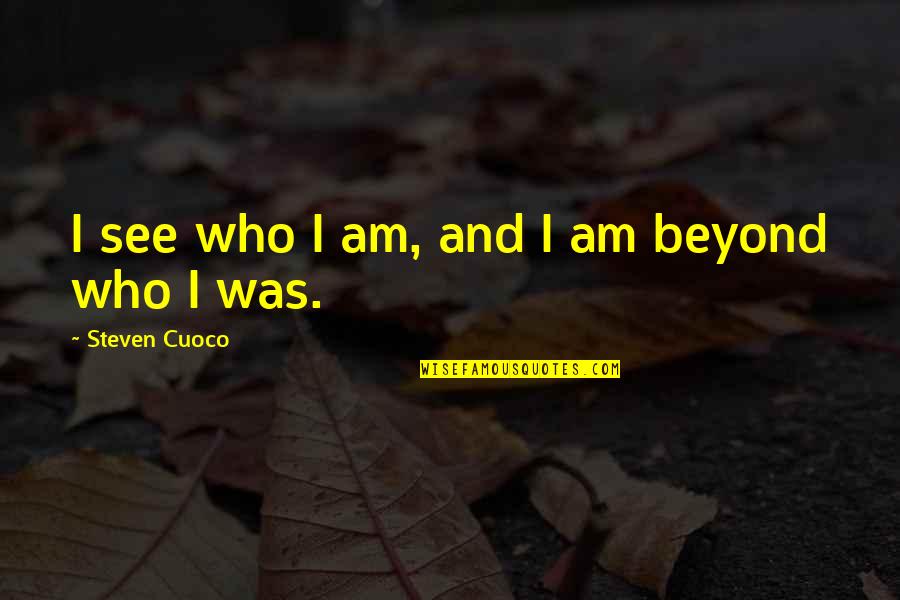 Beyond The Words Quotes By Steven Cuoco: I see who I am, and I am Beyond The Words Quotes By Steven Cuoco: I see who I am, and I am