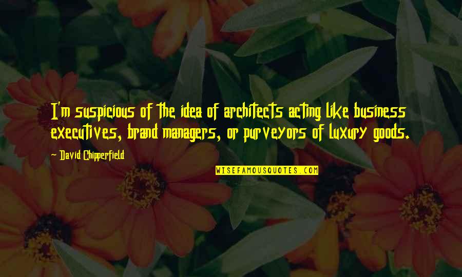 Bezaleel Building Quotes By David Chipperfield: I'm suspicious of the idea of architects acting Bezaleel Building Quotes By David Chipperfield: I'm suspicious of the idea of architects acting