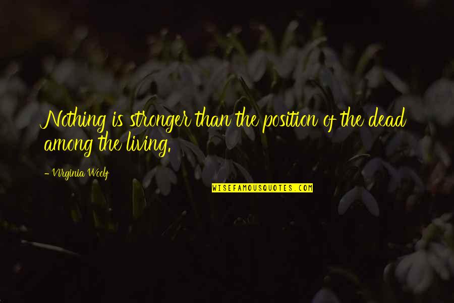 Bezener Quotes By Virginia Woolf: Nothing is stronger than the position of the Bezener Quotes By Virginia Woolf: Nothing is stronger than the position of the