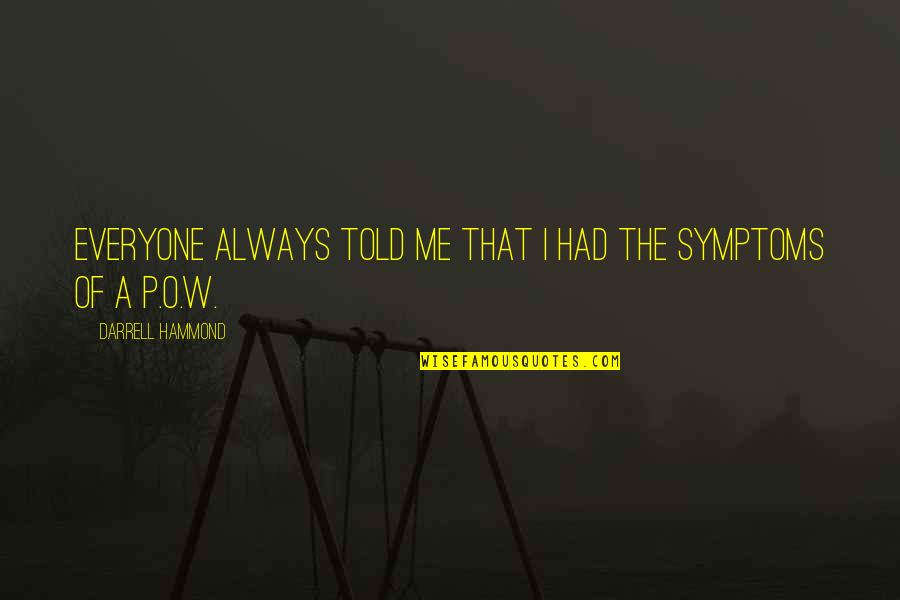 Beziehungen In Der Quotes By Darrell Hammond: Everyone always told me that I had the