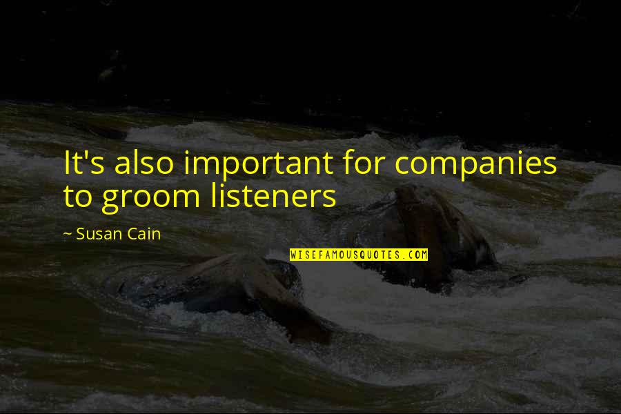 Bfg 9000 Quotes By Susan Cain: It's also important for companies to groom listeners