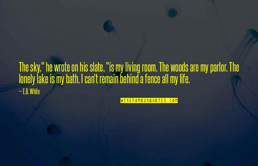B'ful Quotes By E.B. White: The sky," he wrote on his slate, "is B'ful Quotes By E.B. White: The sky," he wrote on his slate, "is