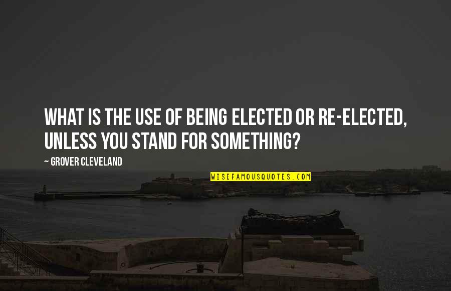 Bhagia Umesh Quotes By Grover Cleveland: What is the use of being elected or