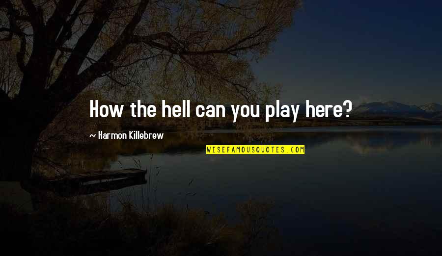 Bhai Gurdas Quotes By Harmon Killebrew: How the hell can you play here? Bhai Gurdas Quotes By Harmon Killebrew: How the hell can you play here?
