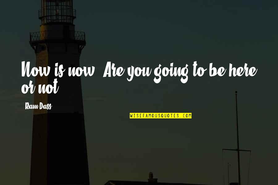 Bharat Quotes By Ram Dass: Now is now. Are you going to be