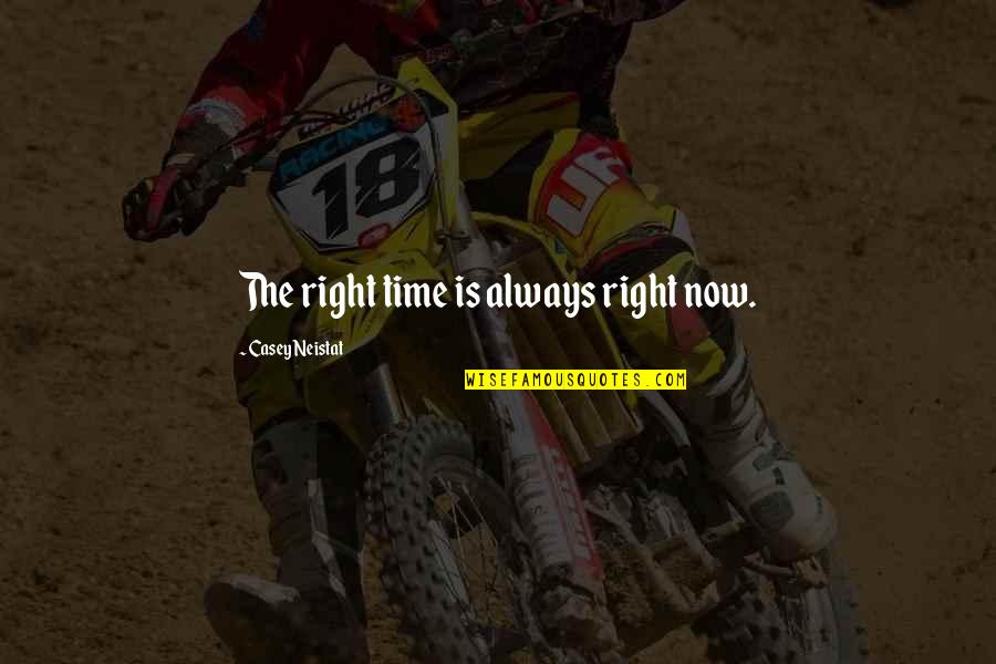 Bhaskaran Sreekumar Quotes By Casey Neistat: The right time is always right now. Bhaskaran Sreekumar Quotes By Casey Neistat: The right time is always right now.