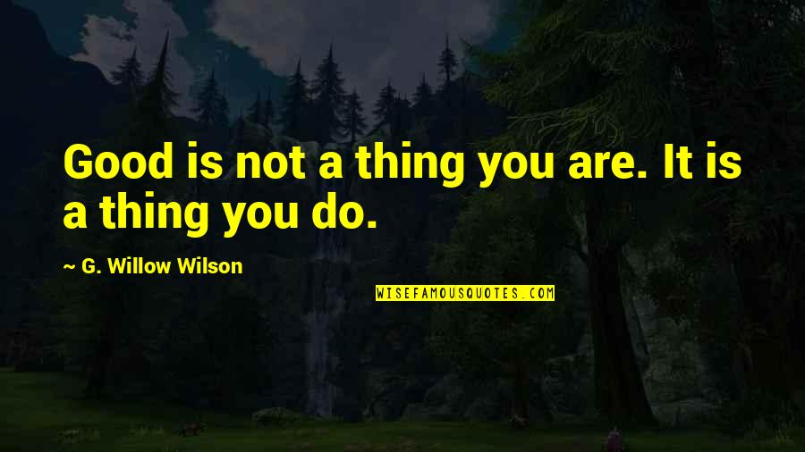 Bheki Khumalo Quotes By G. Willow Wilson: Good is not a thing you are. It