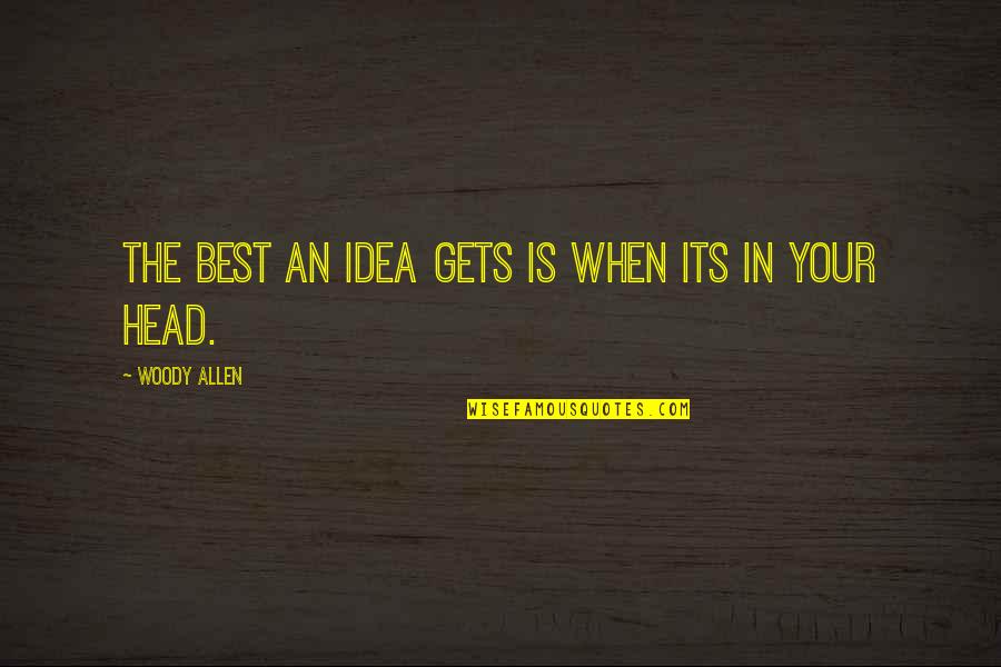 Bhogar Quotes By Woody Allen: The best an idea gets is when its
