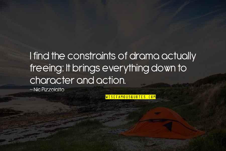 Bialy Barszcz Quotes By Nic Pizzolatto: I find the constraints of drama actually freeing: Bialy Barszcz Quotes By Nic Pizzolatto: I find the constraints of drama actually freeing: