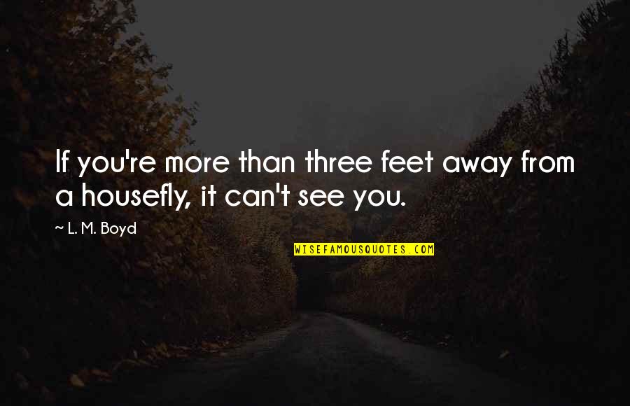 Biarney Quotes By L. M. Boyd: If you're more than three feet away from